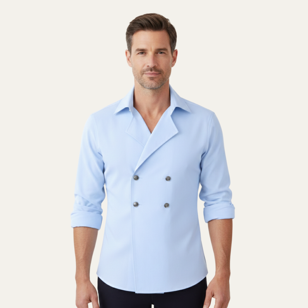 The Montpellier Men’s Slim Fit  Double Breasted Dress Shirt