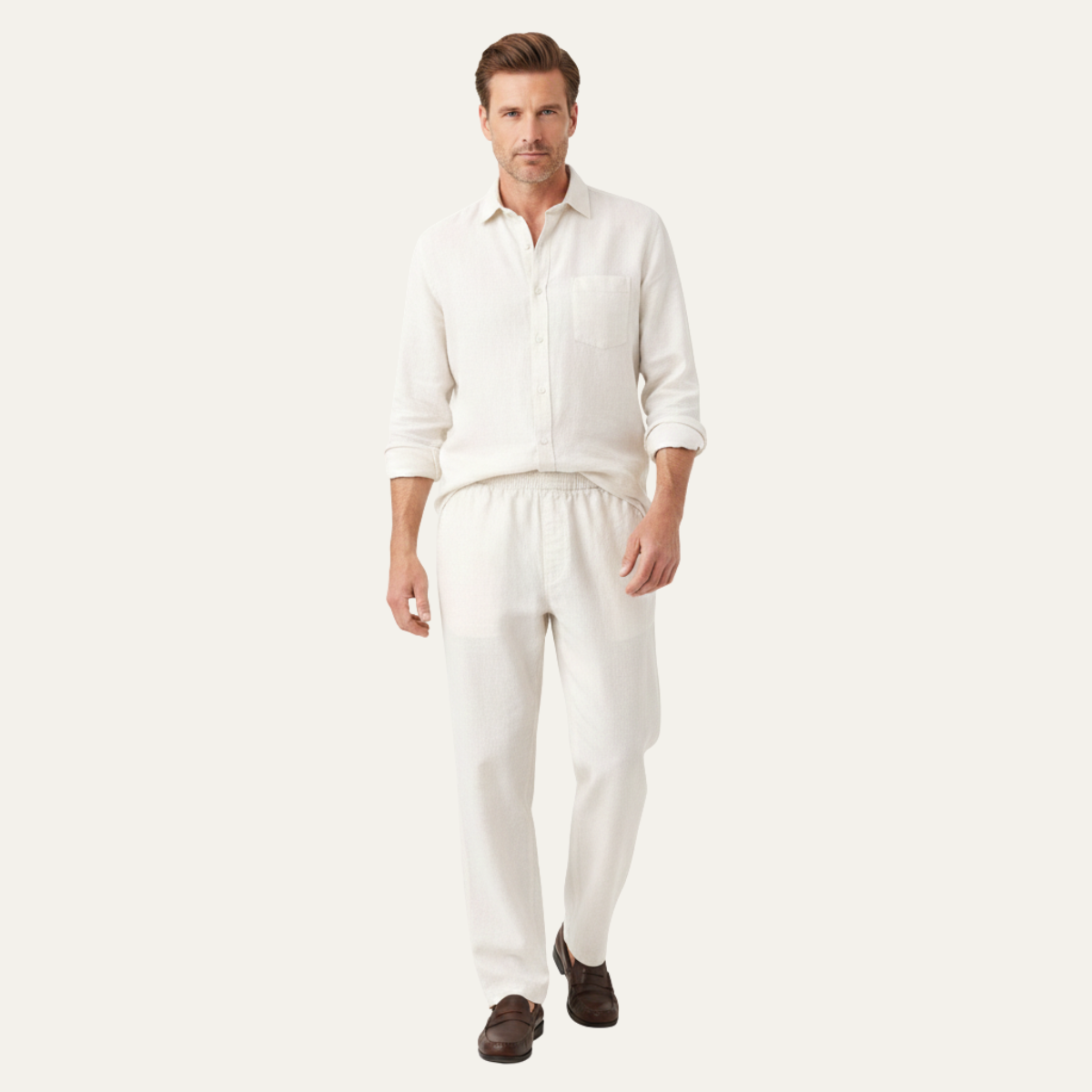 The Canterbury Men’s Oversized Linen Set – Shirt & Pants