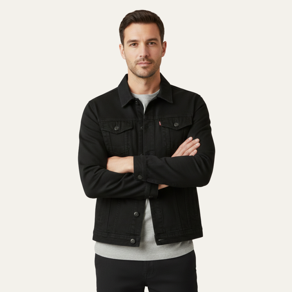 The Redstone Men’s Classic Slim Fit Vintage Denim Jacket