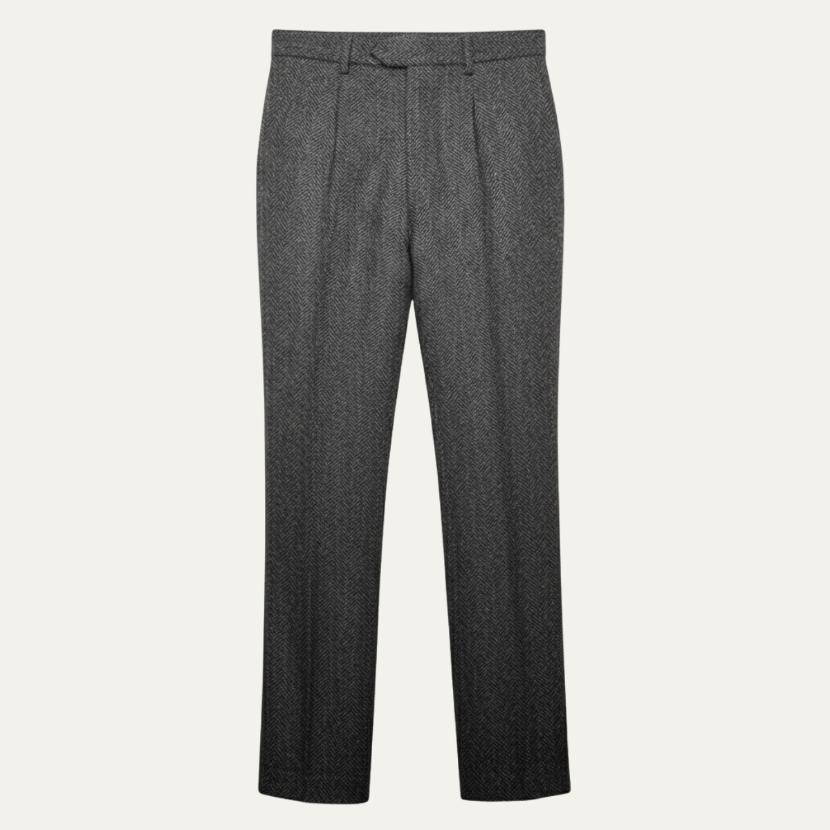 The Bridgecrest Men’s High Waisted Herringbone Retro Tweed Pants