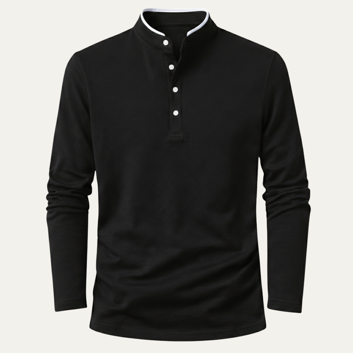 The Willowlake Ridge Men’s  Cotton Slim Fit Mandarin Collar Henley T Shirt