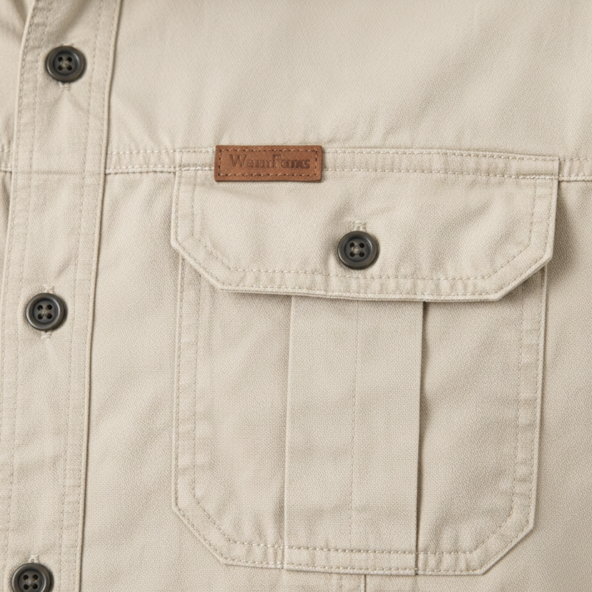 The Cedarfield Men’s Solid Color Multi Pocket Soft Cargo Cotton Shirt