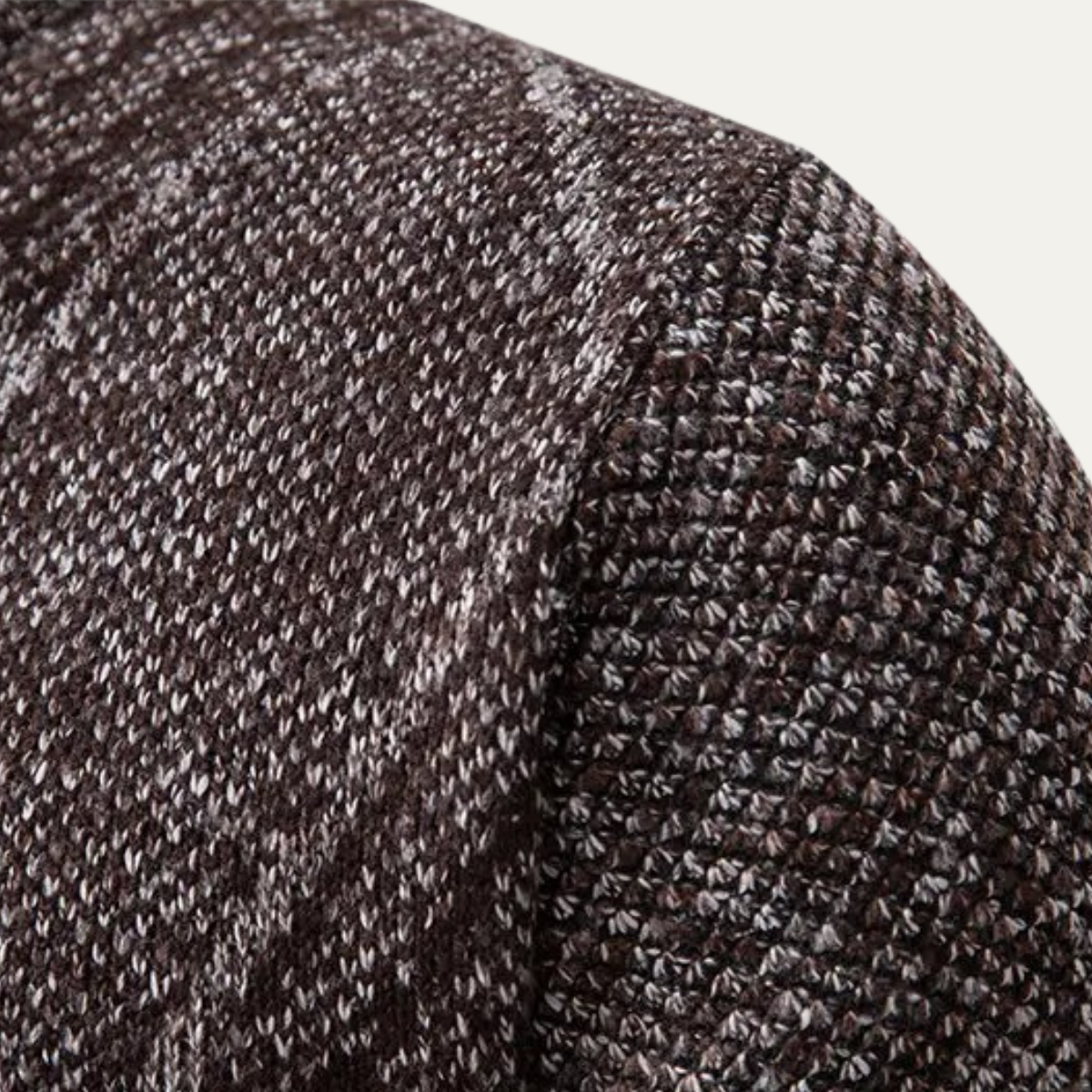 The Amalfi Men’s Knit Fleece Zip-Front Cardigan with Diamond Pattern