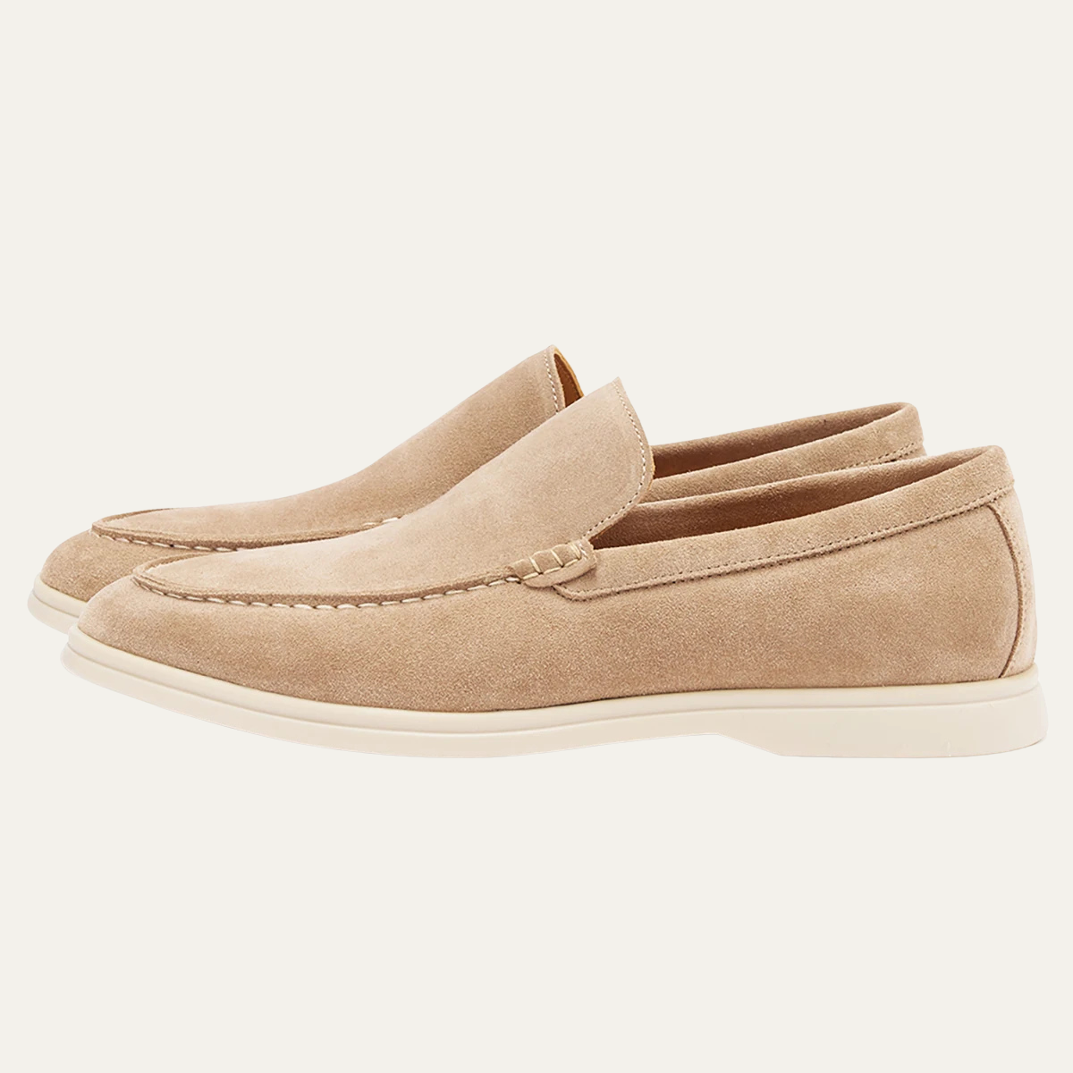 The Meadowgate Men’s Casual Vintage Suede Faux Leather Slip On Loafers - Brown