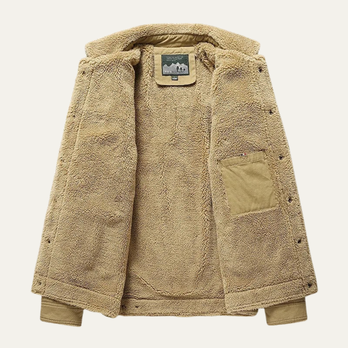 The Ravello Men’s Winter Windproof Sherpa Jacket with Pockets