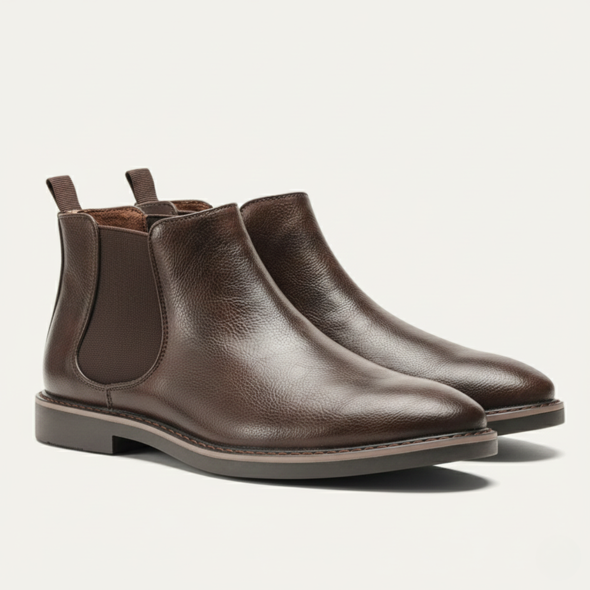 The Highlands Men's Durable Leather Chelsea Boots