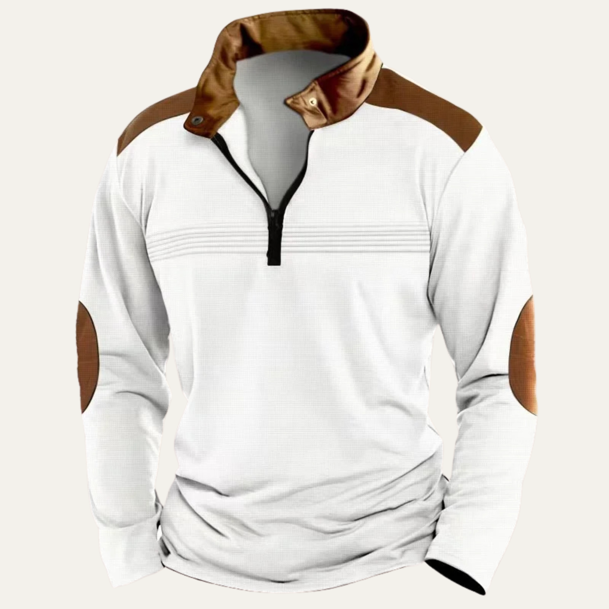 The Toulouse Men’s Retro Half Zip Contrast Collar Sweater