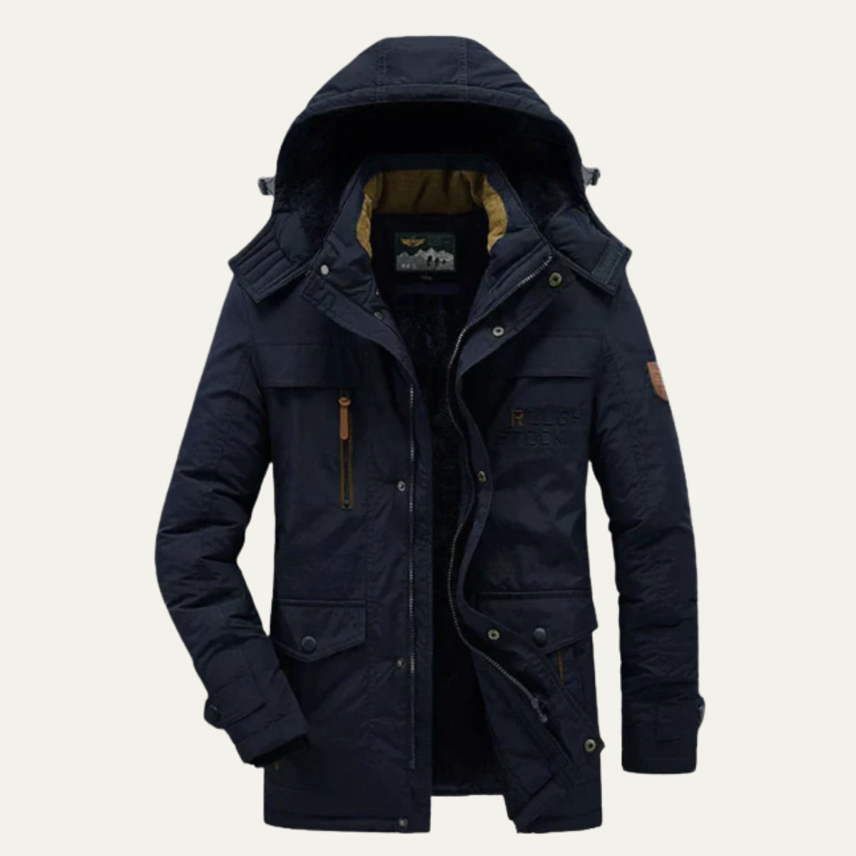 The Fairfield Men’s Winter Warm Fleece Lined Hooded Parka Coat