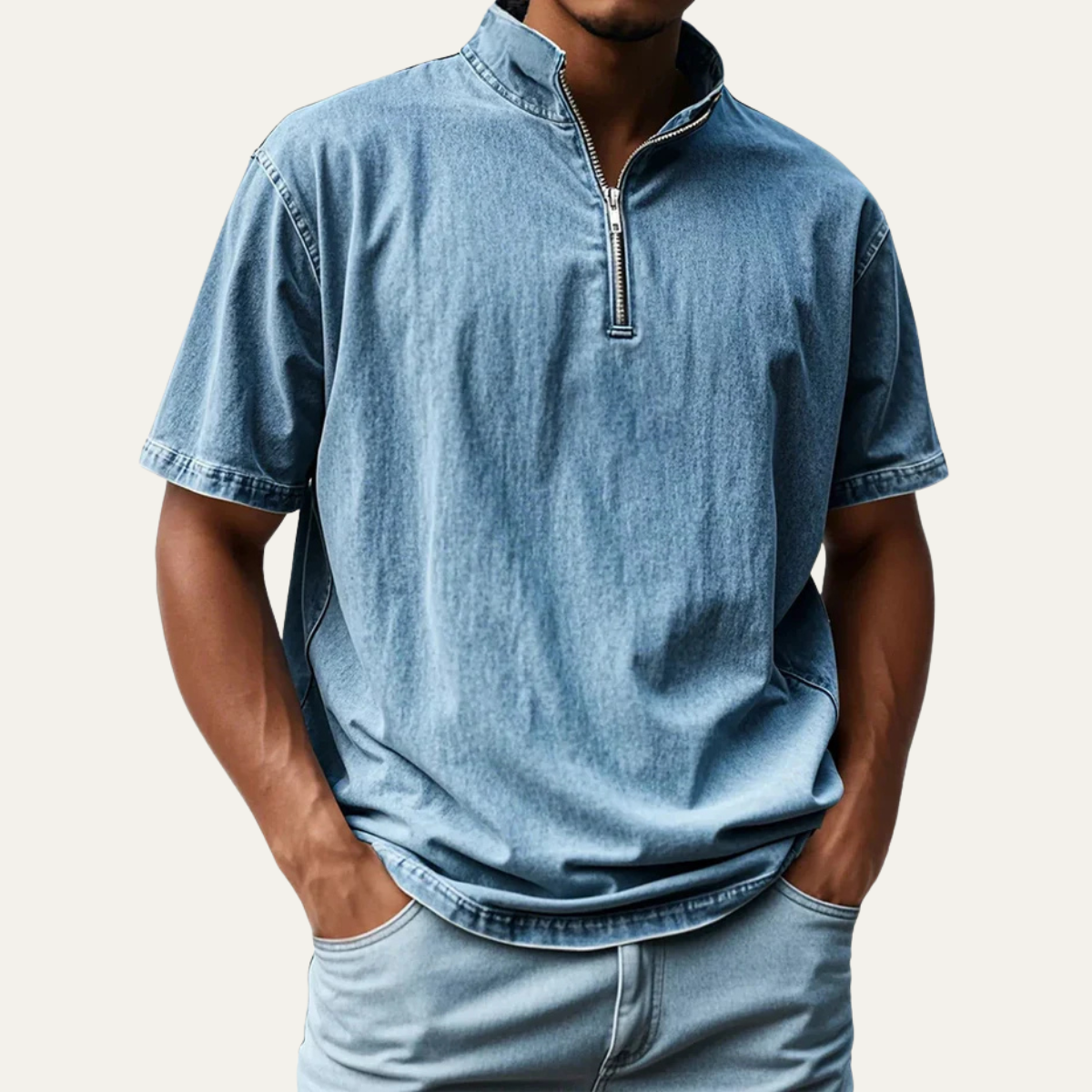 The Milford Men’s Classic Zip Up Collar Shirt