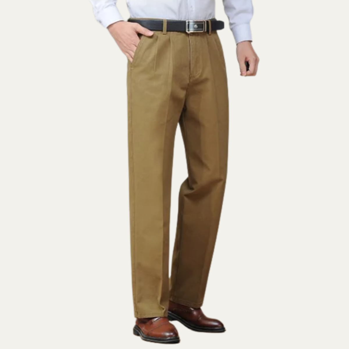 The Silverlawn Men’s 100% Cotton Double Pleated Pants