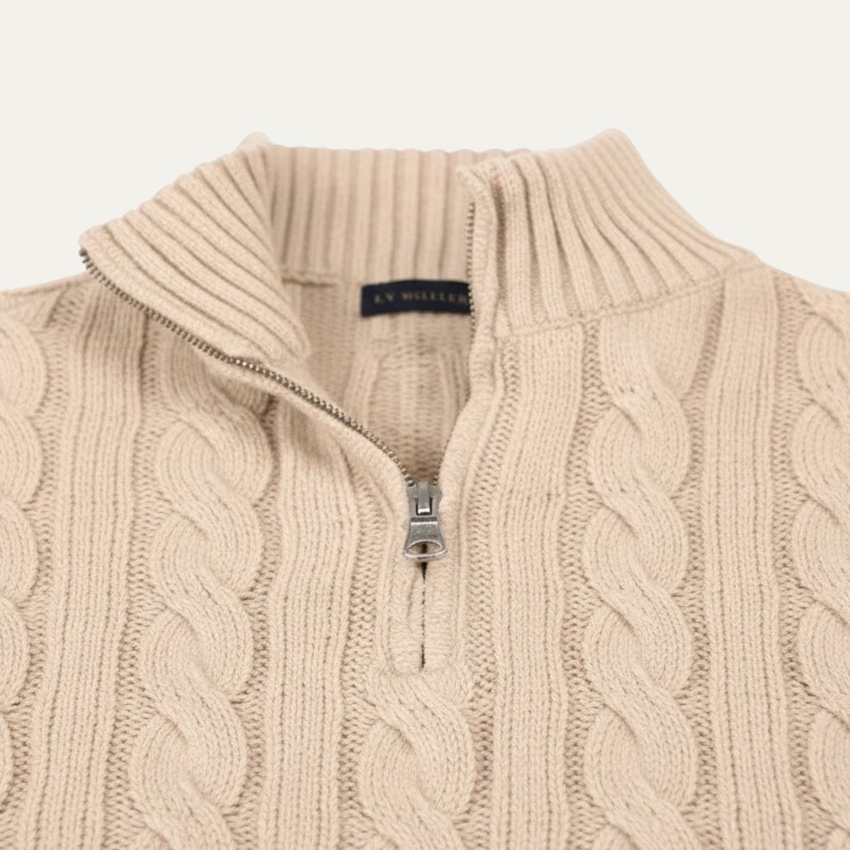 The Genève Old Money Half Zip Sweater for Men - 100% Merino Wool