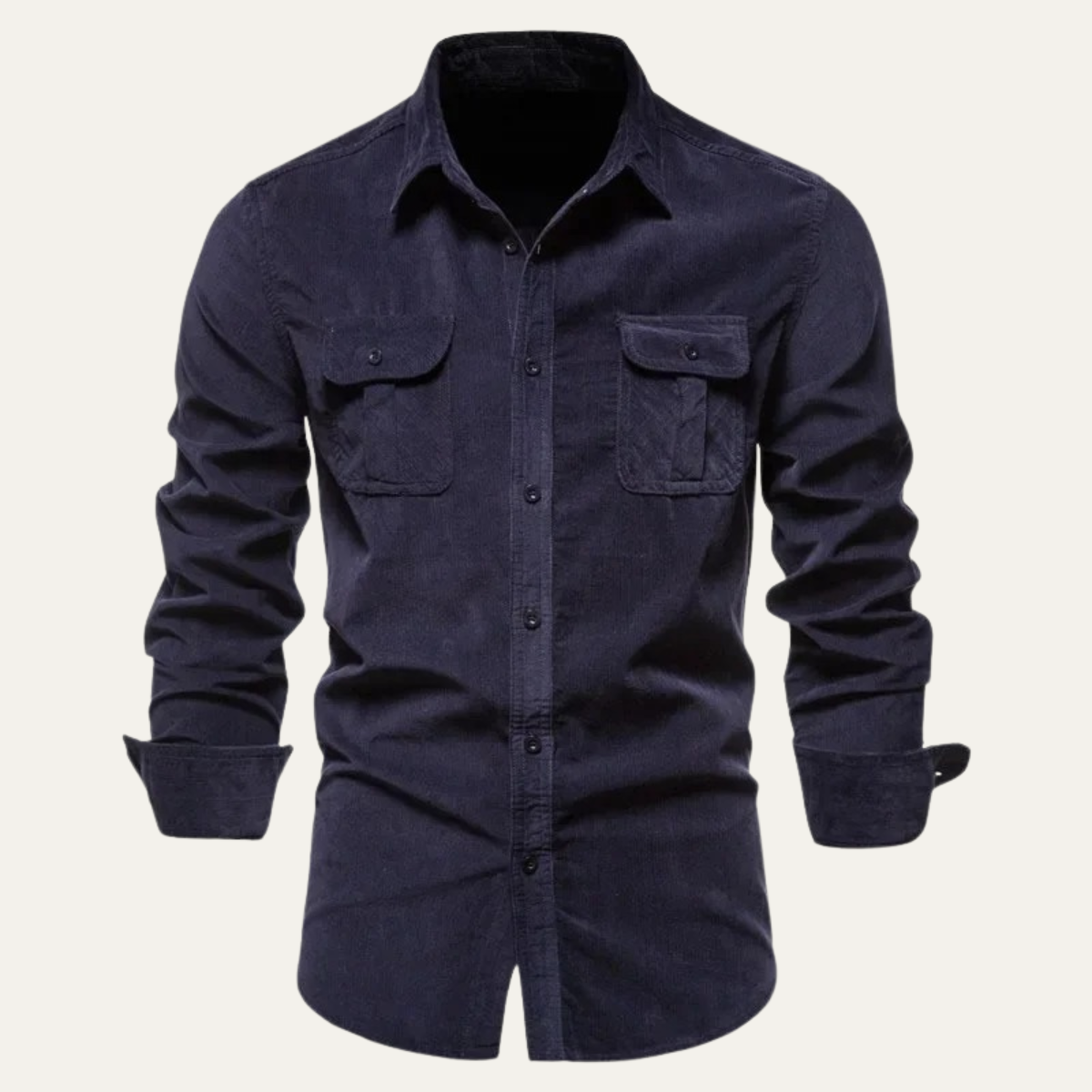 The Cascia Men’s Casual Button Up Corduroy Shirt