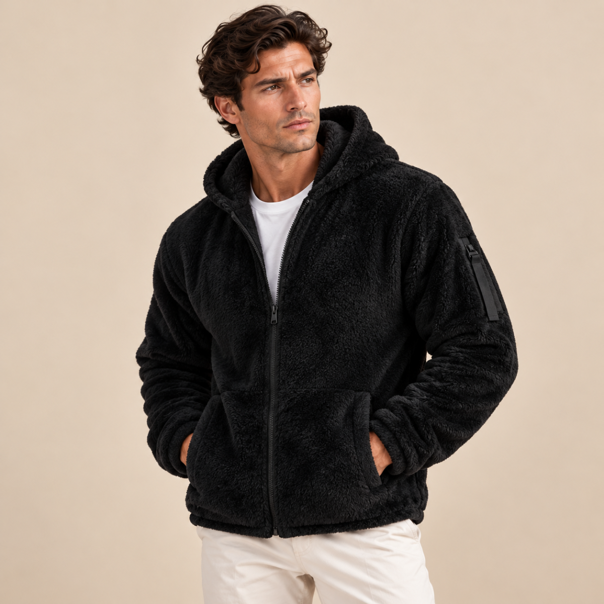 The Brixton Men’s Fleece Warm Soft Velvet Hoodie Jacket