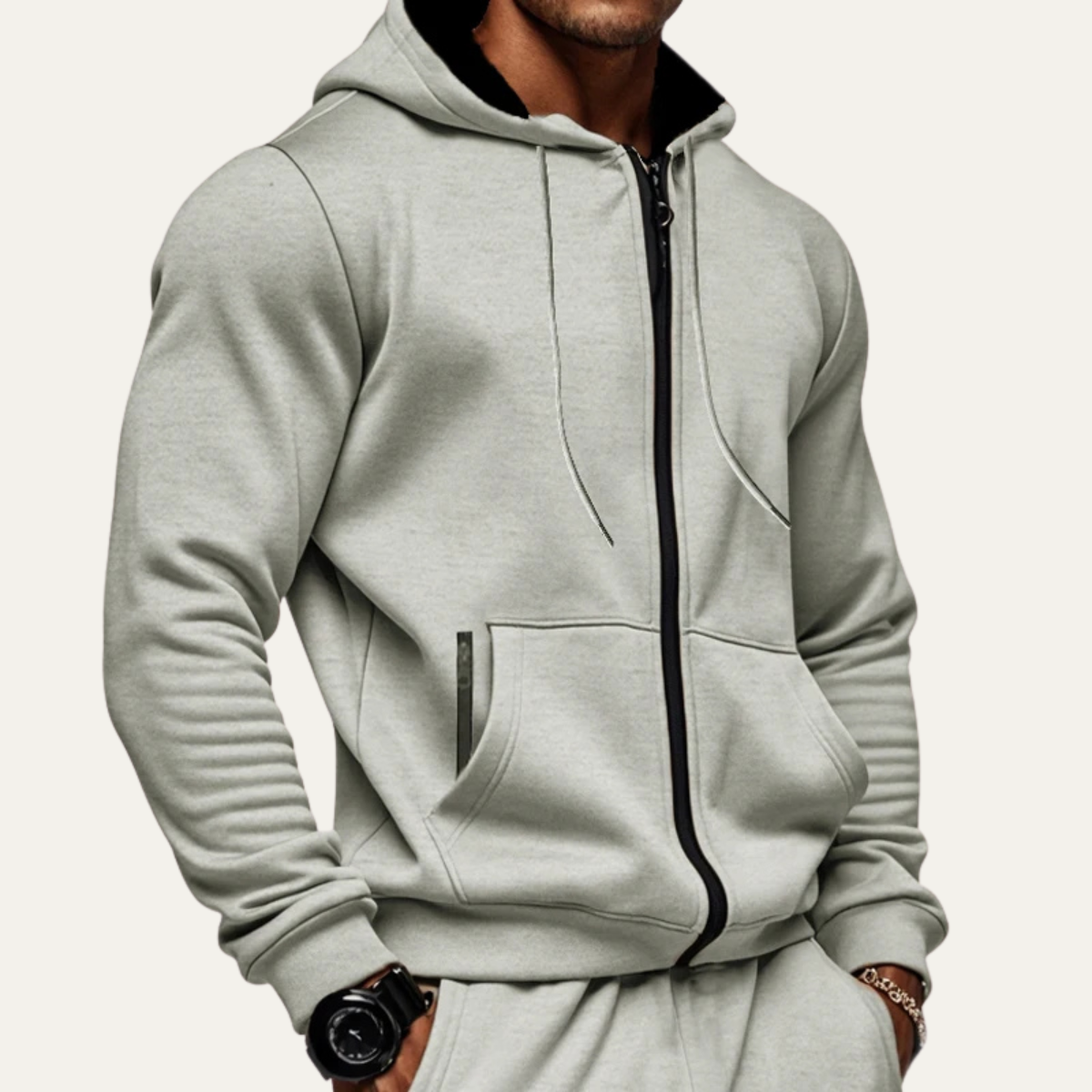 The Lerici Men’s Warm Casual Warm Zip Hoodie Jacket