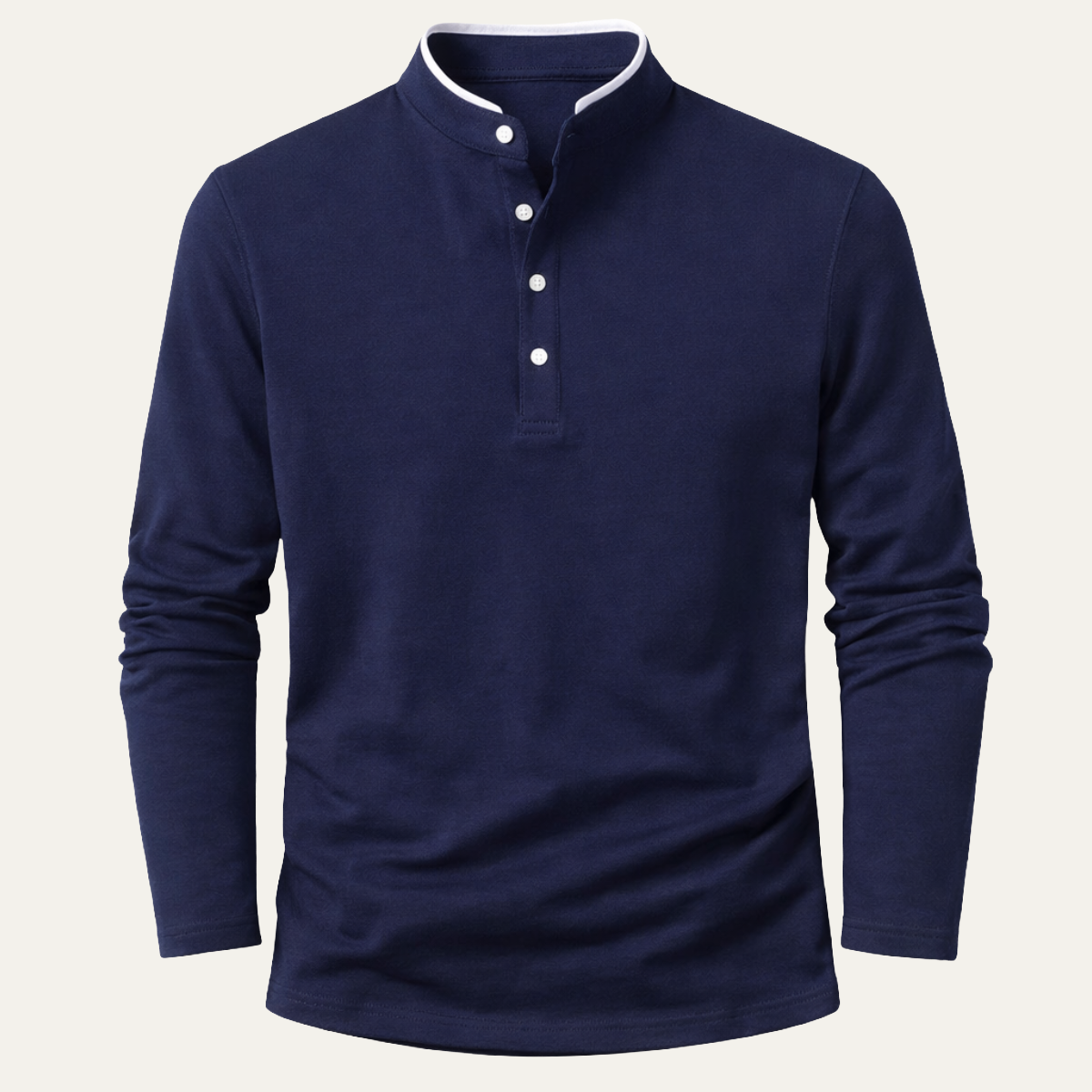 The Meadowfield Men’s Slim Fit Stand Collar Long Sleeve T Shirt