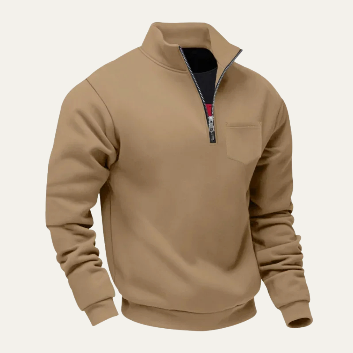 The Pompeii Men’s Casual Half Zip Neck Sweater with Pocket