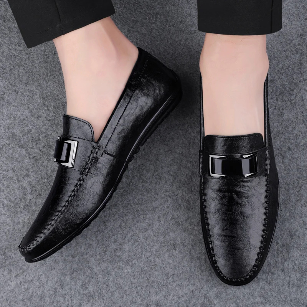 The Willowbend Men's Business Faux Leather Slip On Loafers