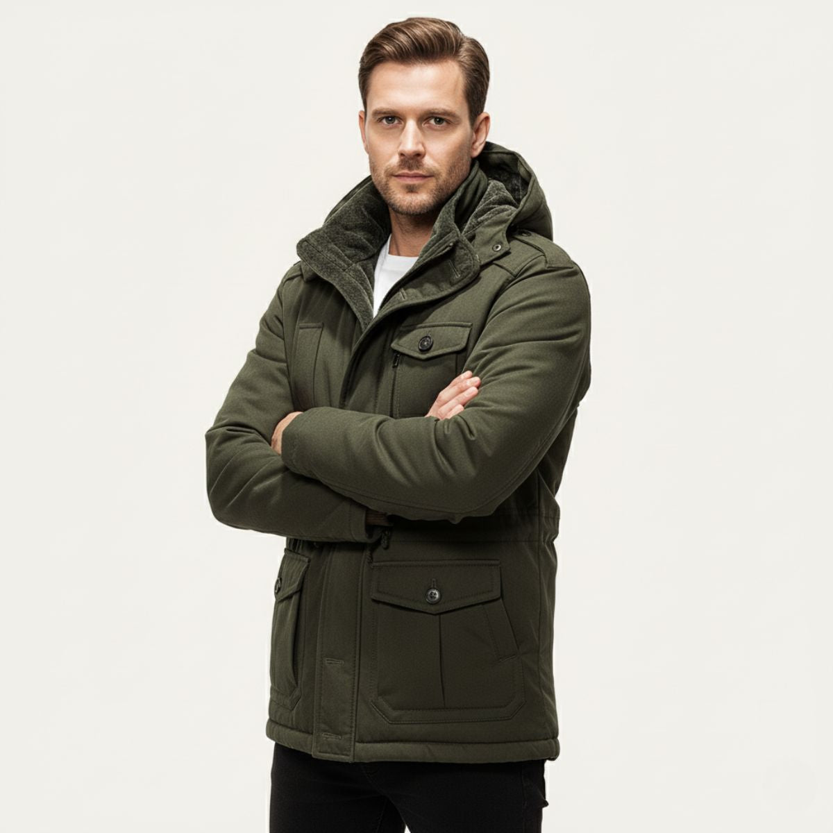 The Bellmere Men’s Insulated Winter Hooded Parka Jacket