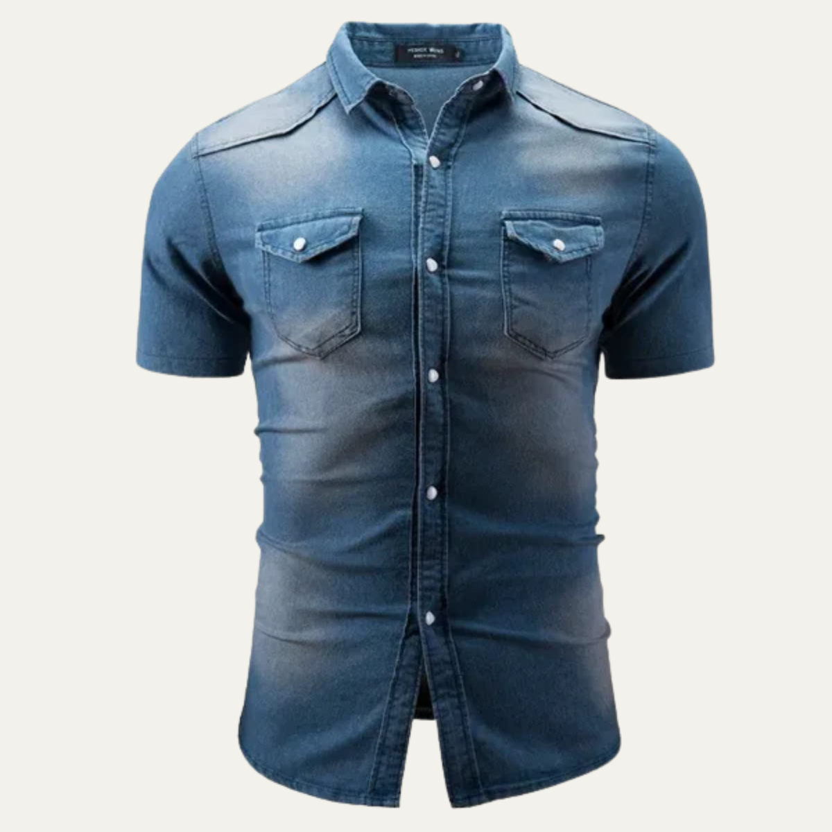 The Brentwood Men’s Casual Denim Button Up Shirt