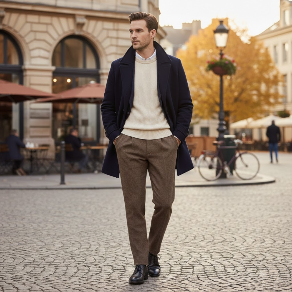 The Hawkington Men’s Vintage Herringbone Straight Leg Pants