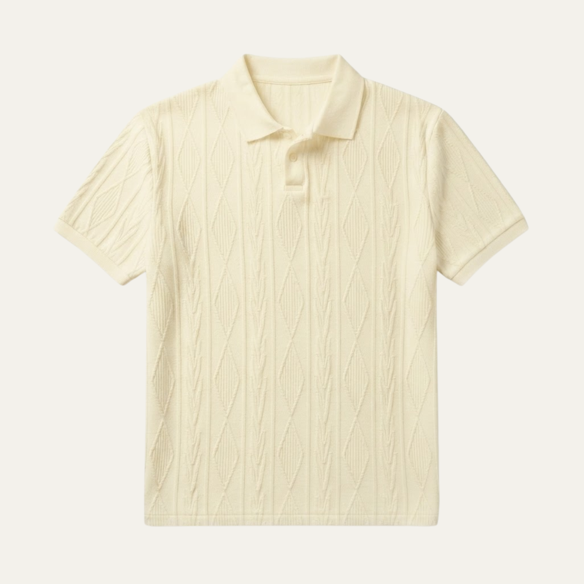 The Ridgebrook Men’s Textured Button Up Casual Polo Shirt