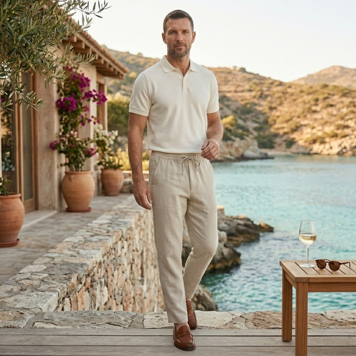 The Palermo Cotton Jogger – Lightweight Summer Pants for Men