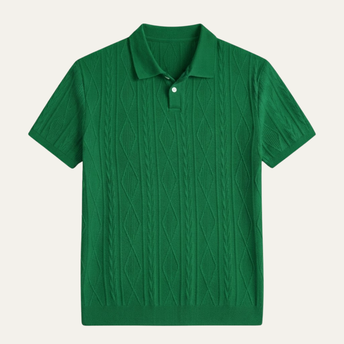 The Willowstone Ridge Men’s Textured Button Up Trendy Polo Shirt