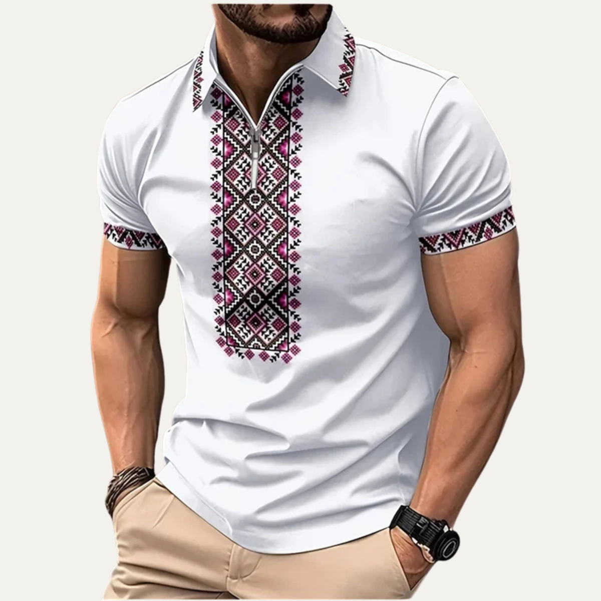 The Pemberton Men’s Embroidered Cotton Polo Shirt