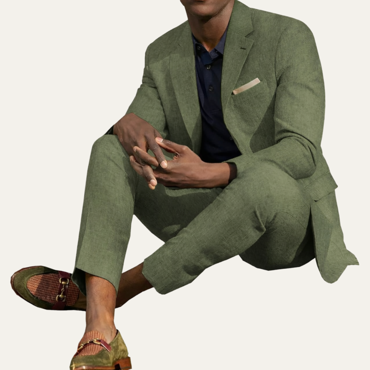 The North Ridge Men’s Casual Linen 2 Piece Set – Blazer & Pants