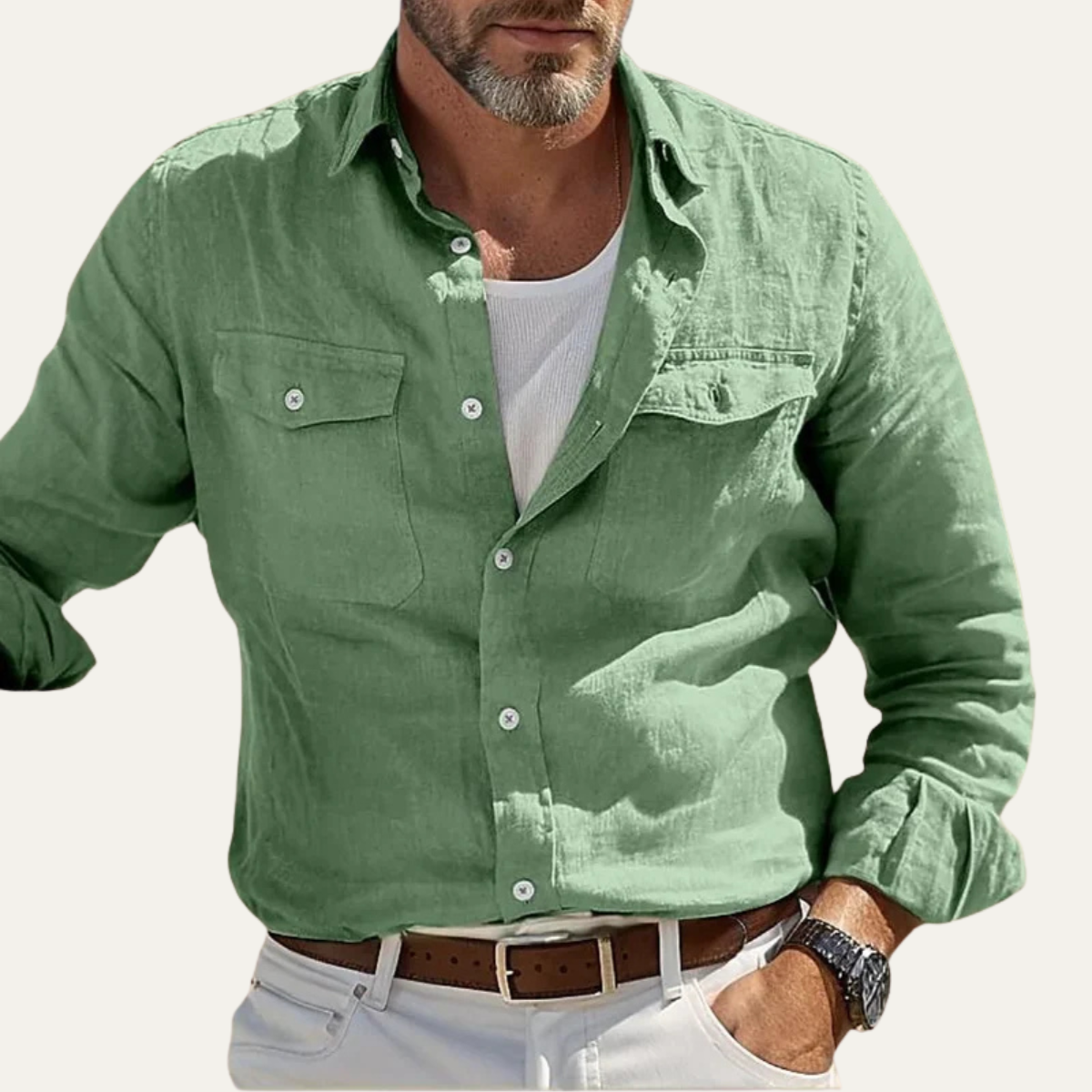 The Silverton Men’s Linen Elegant Summer Shirt