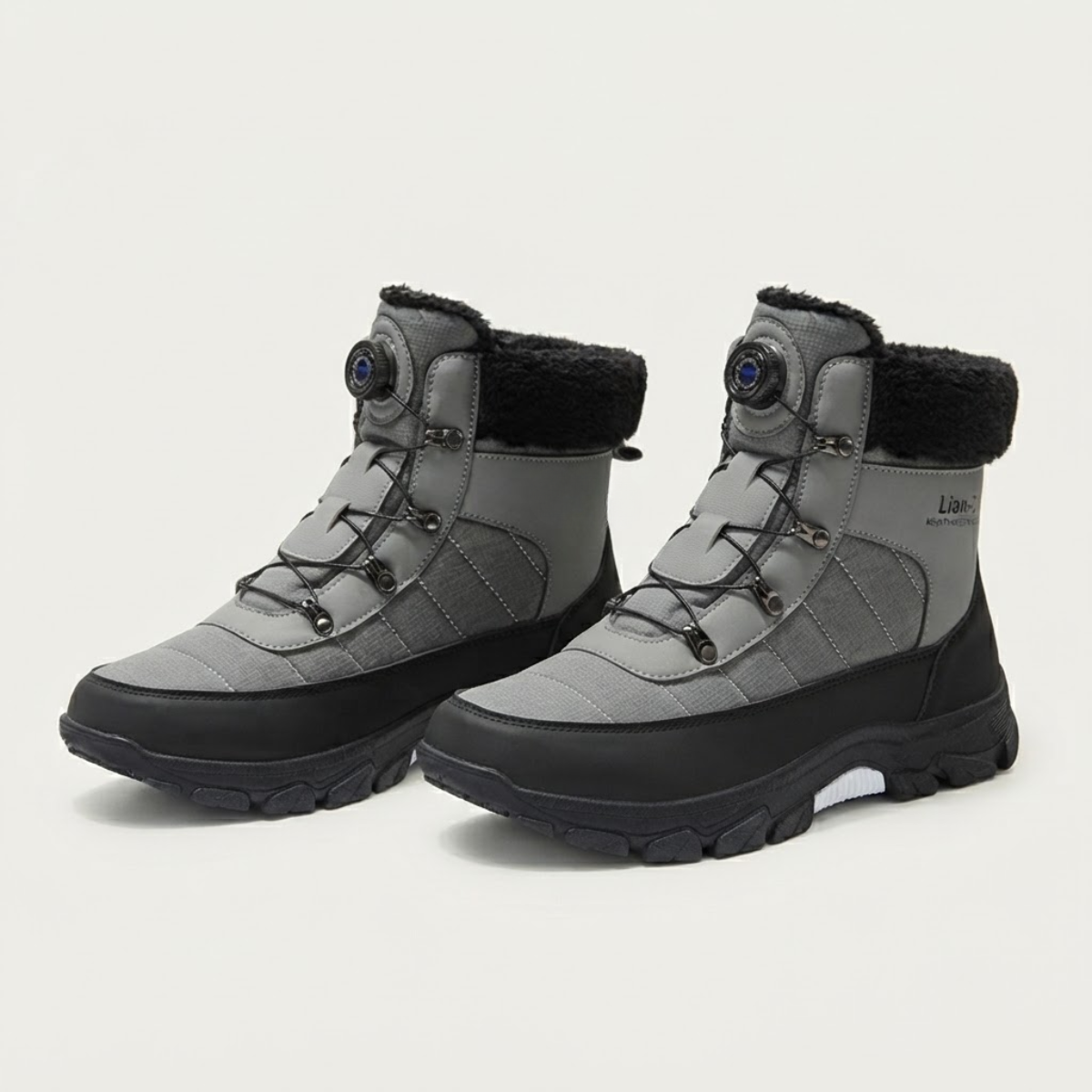 The Tarquinia Men’s Winter Warm Fur Lined High Top Anti Slip Snow Boots