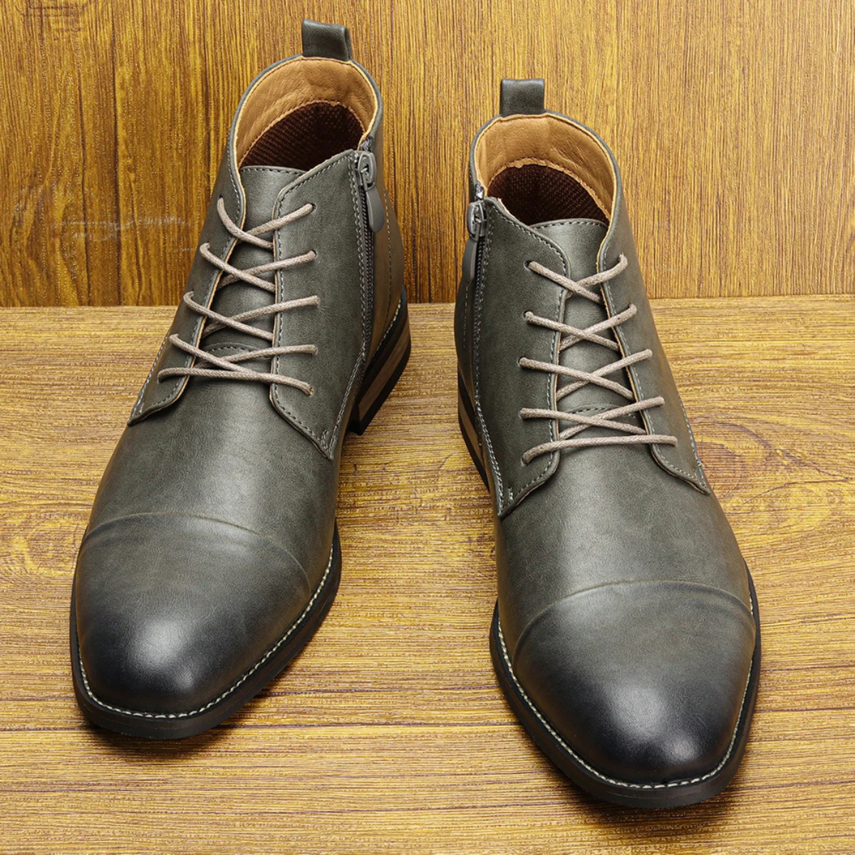 The Rapallo Men’s Classic Side Zip Leather Ankle Boots