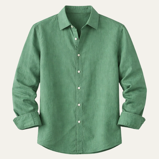 The Oakcrest Hill Men’s Casual Summer Beach Linen Shirt