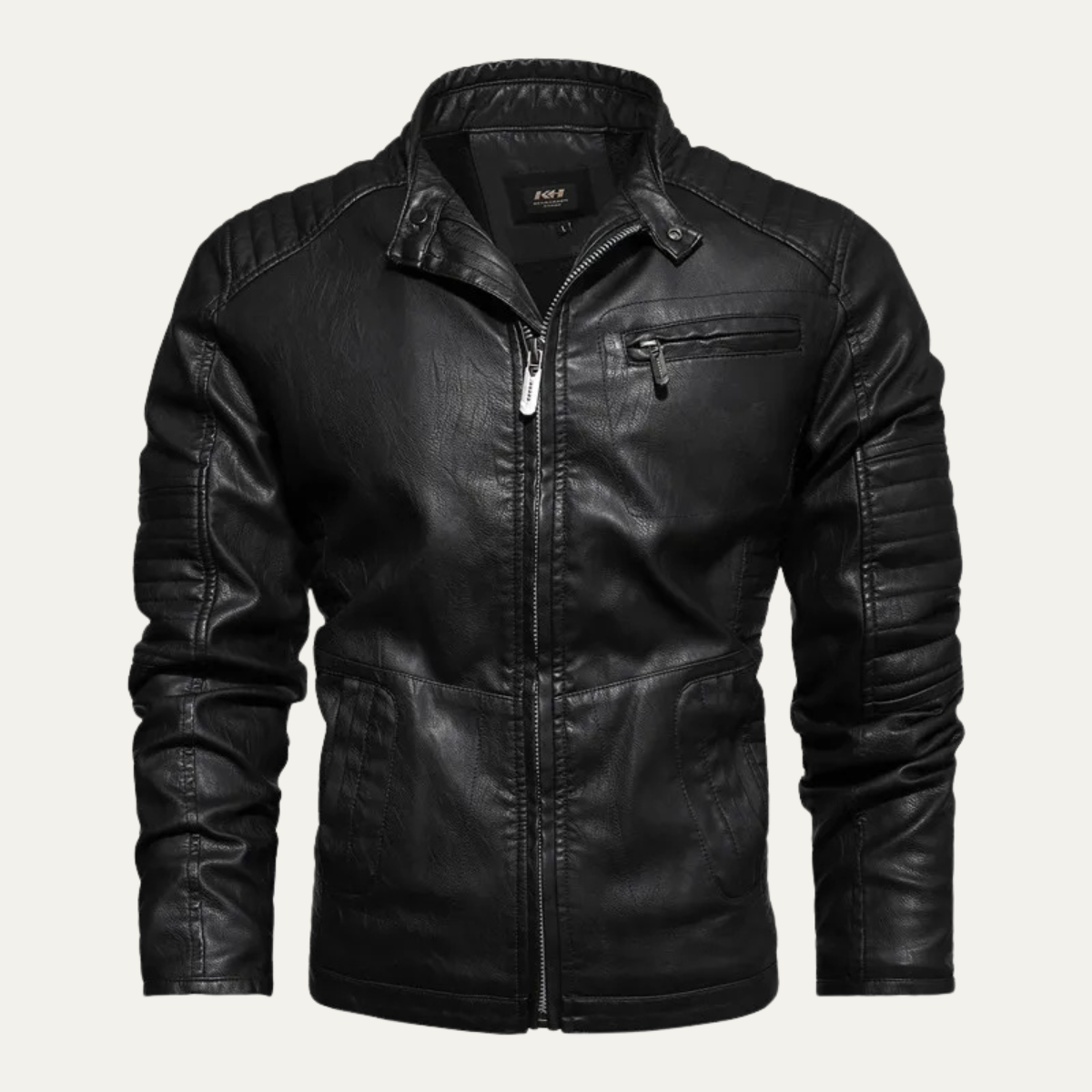 The Willowstone Men’s Classic Biker Leather Jacket