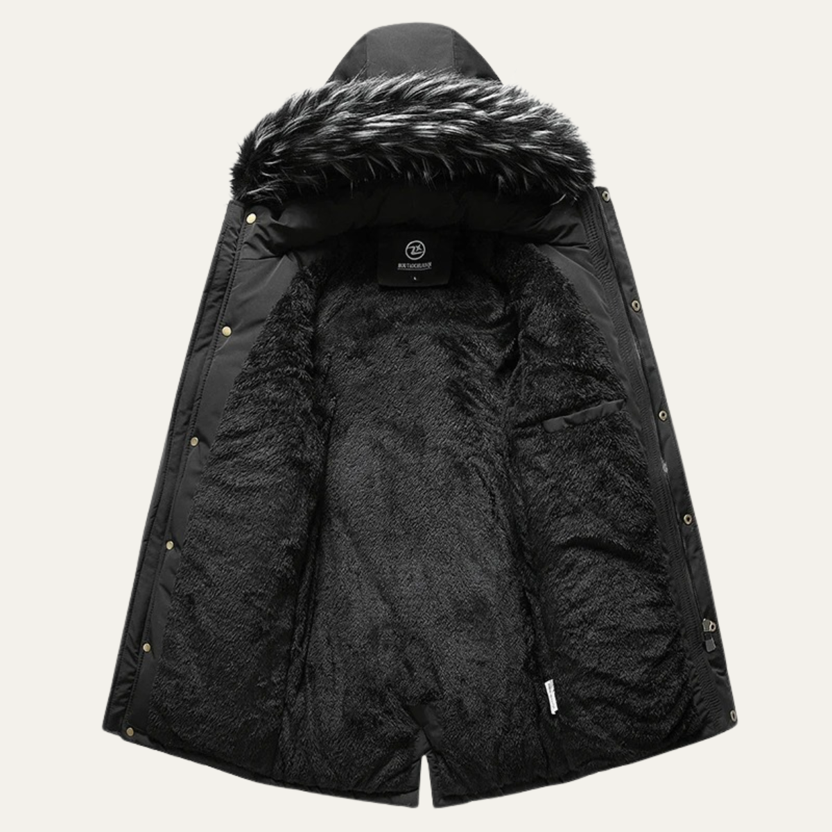 The Ragusa Men's Winter Warm Detachable Fur Hooded Jacket