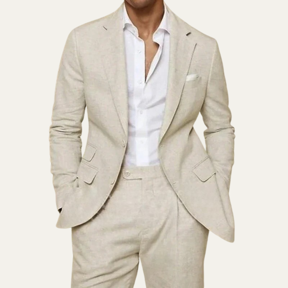 The Highland Ridge Men’s 2 Piece Linen Suit – Blazer & Pants