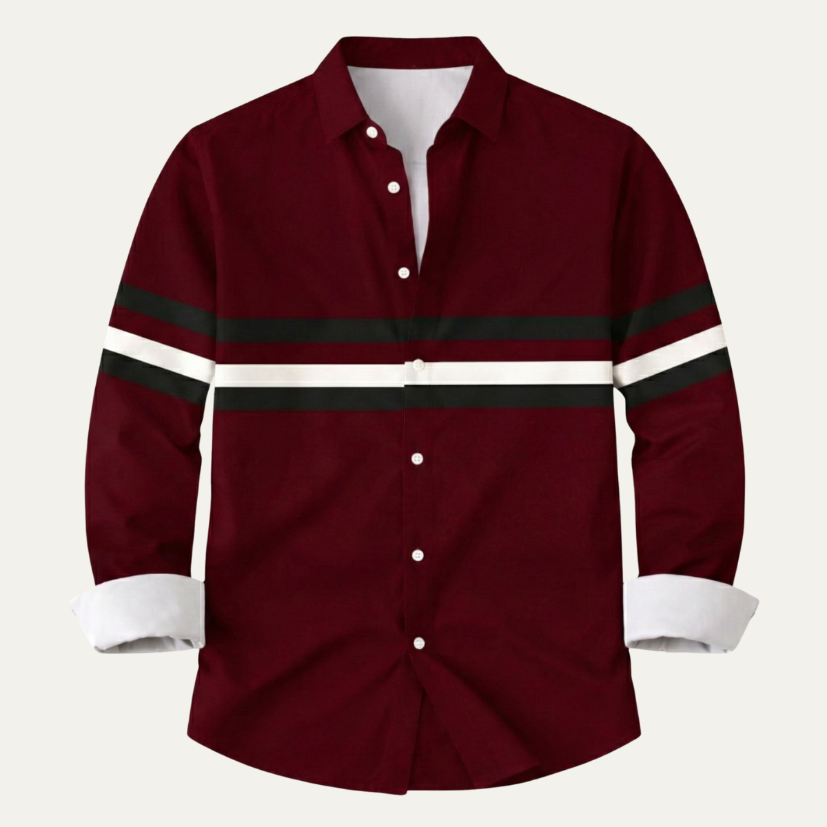 The Windmere Ridge Men’s Modern Color Block Striped Luxury Shirt