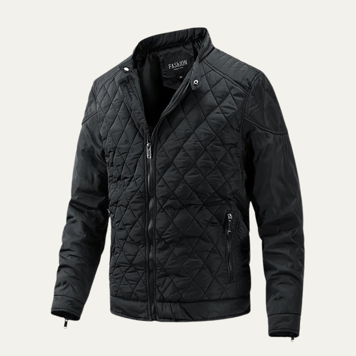 The Crestfall Men’s Warm Padded Zip Up Quilted Jacket