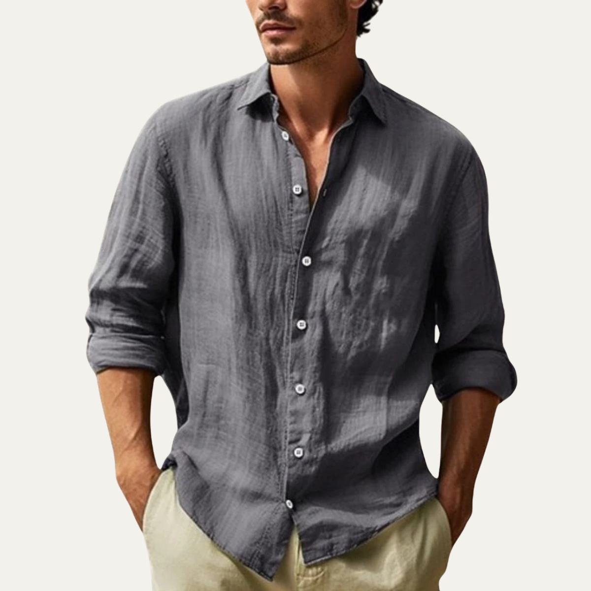 The Summerville Men’s Lightweight Button Down Cotton Shirt