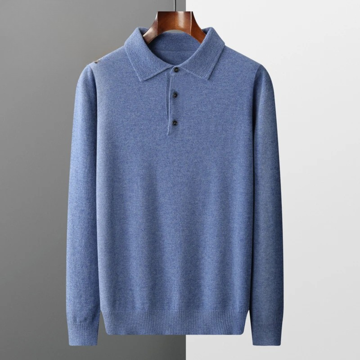 The Naples Men’s Wool Blend Knit Polo Sweater