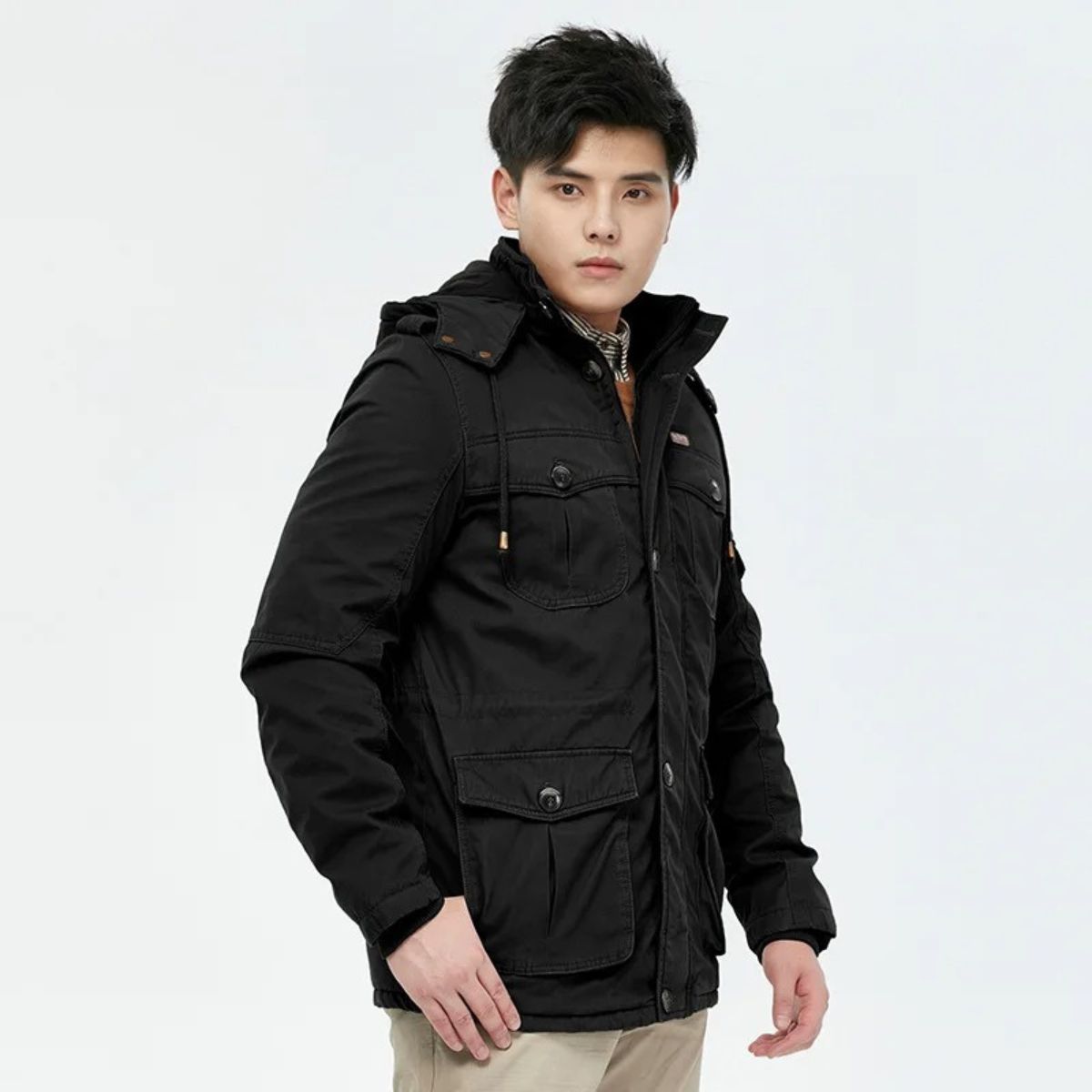 The Valpolicella Men’s Winter Hooded Parka Jacket with Fleece Lining