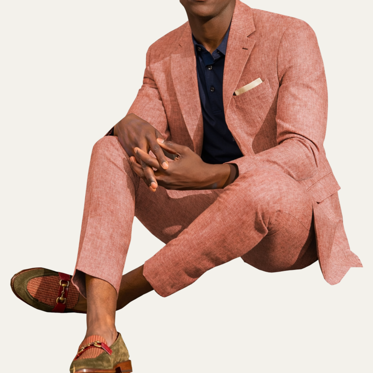The Ashmeadow Men’s Lightweight Linen 2 Piece Set – Blazer & Pants