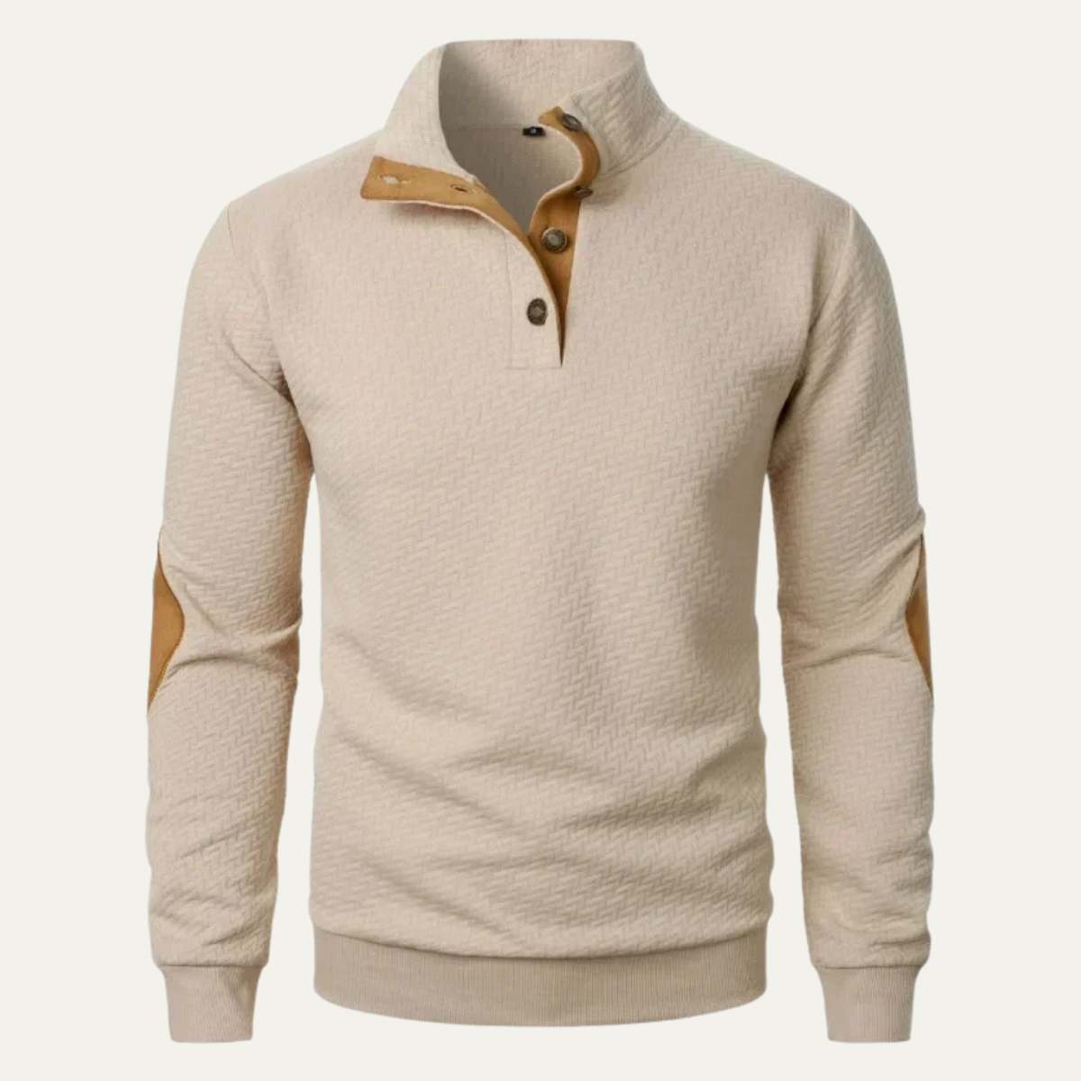 The Varenna Mens Button Down Lapel Polo Sweater