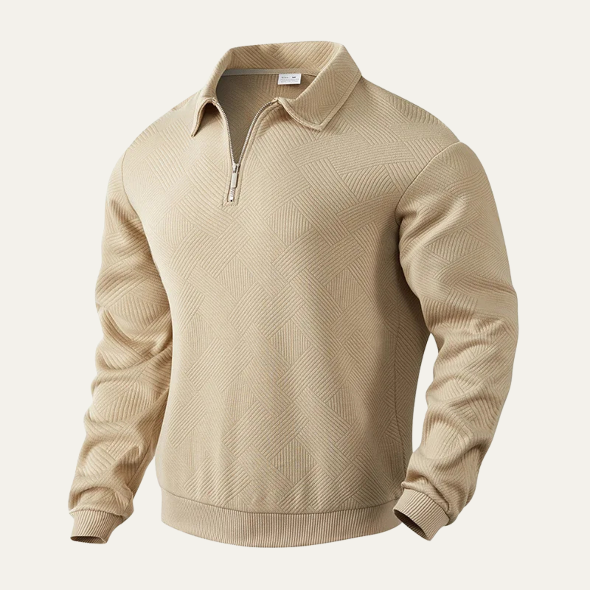 The Elgin Men's Casual Quarter Zip Polo Sweater