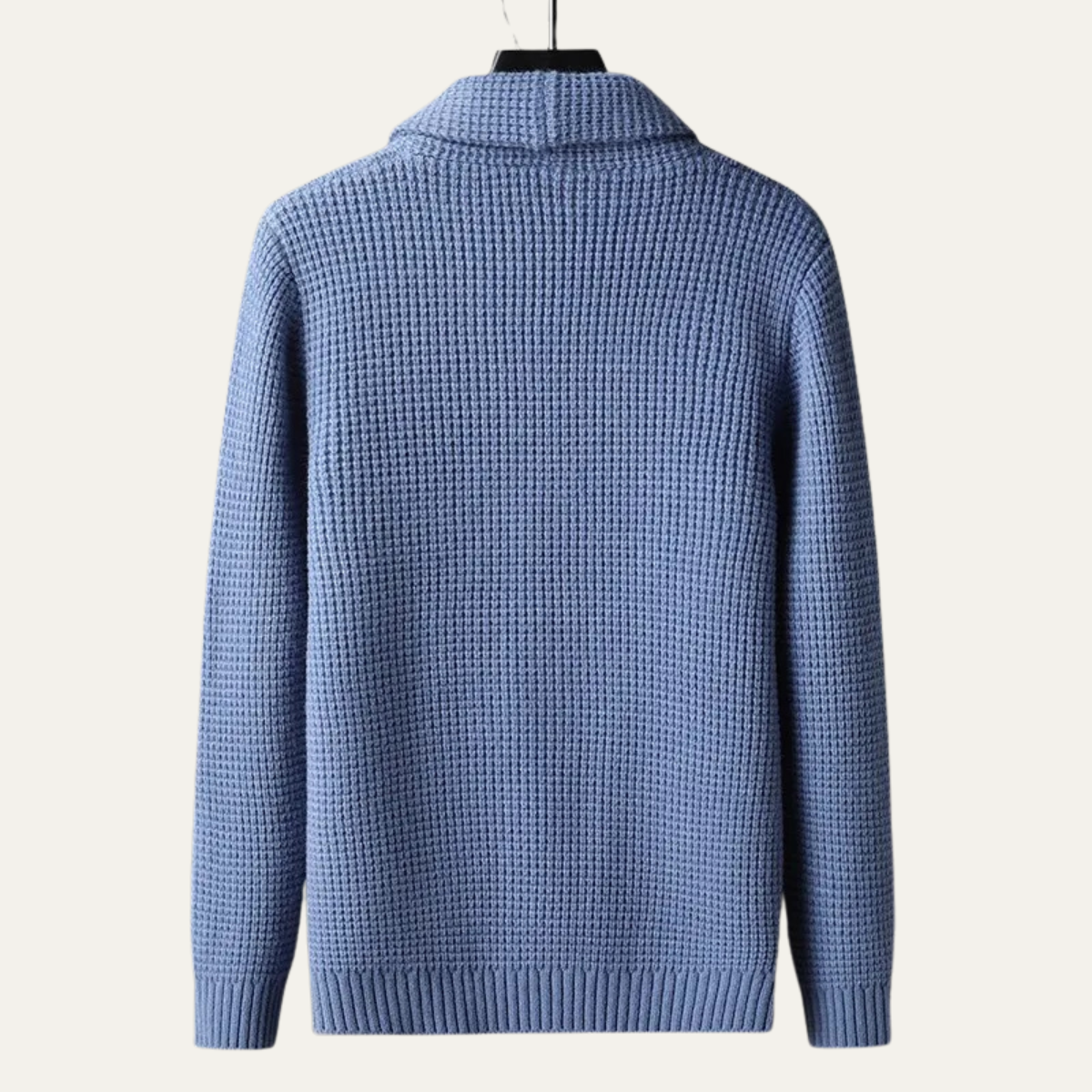 The Parisian Men's Thick Knit Shawl Collar Button Up Cardigan