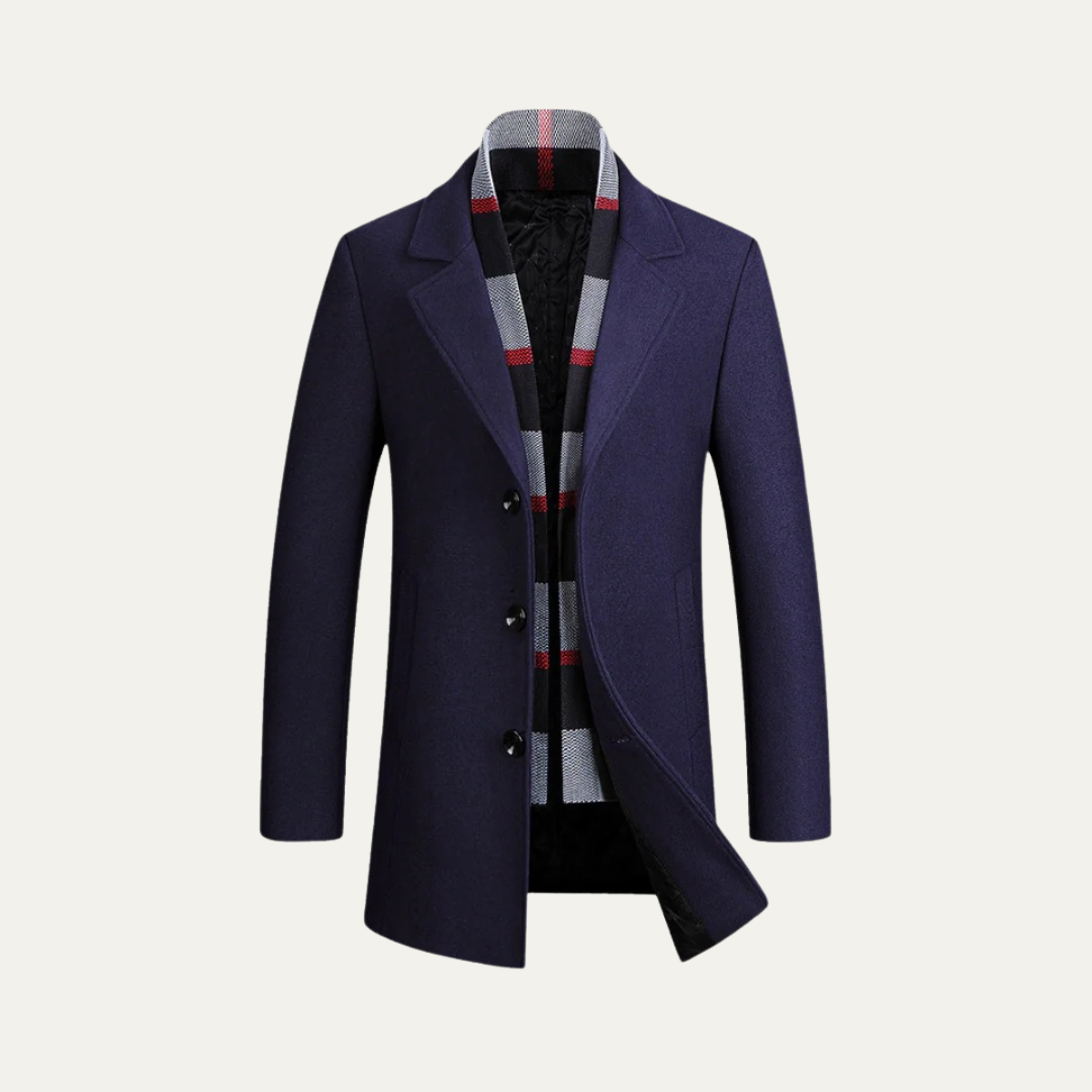 The Whitstable Men's Elegant Wool Blend Overcoat