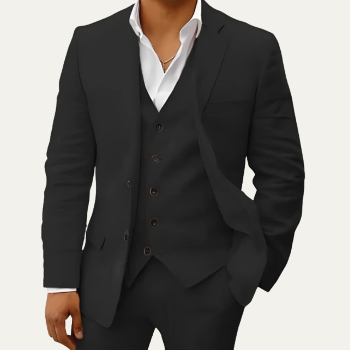 The Oakridge Men’s 3 Piece Linen Suit – Classic Breathable Summer Set