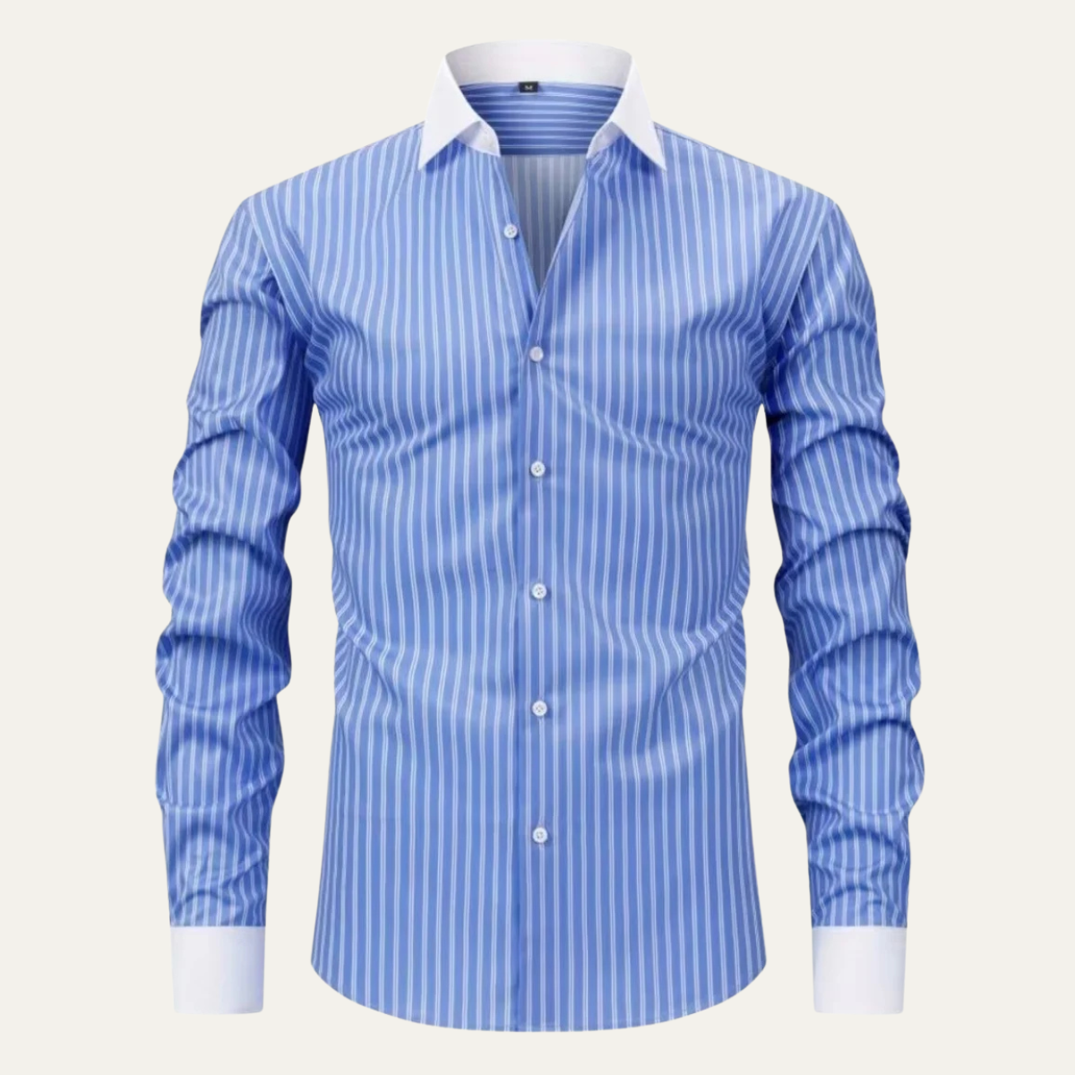 The Cresthill Men’s Slim Fit Striped Button Down Dress Shirt