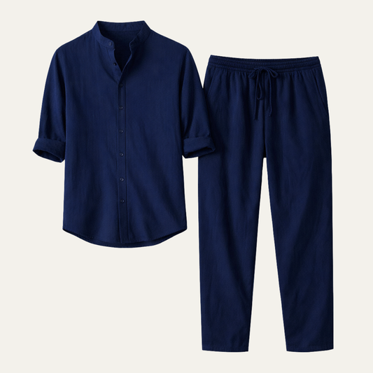 The Hampton  Men’s Summer Lightweight Set – Shirt & Trousers