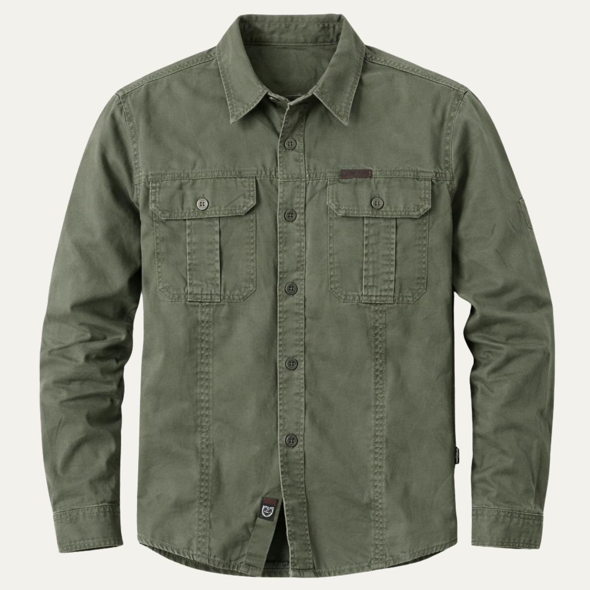 Ashyton Ridge The Ashton Ridge Men’s Solid Color Multi Pocket Cotton Cargo Shirt ...